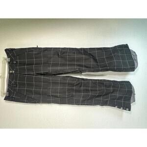 Burton S Black White Grid Print DryRide Snowboard Ski Pants Y2K Style